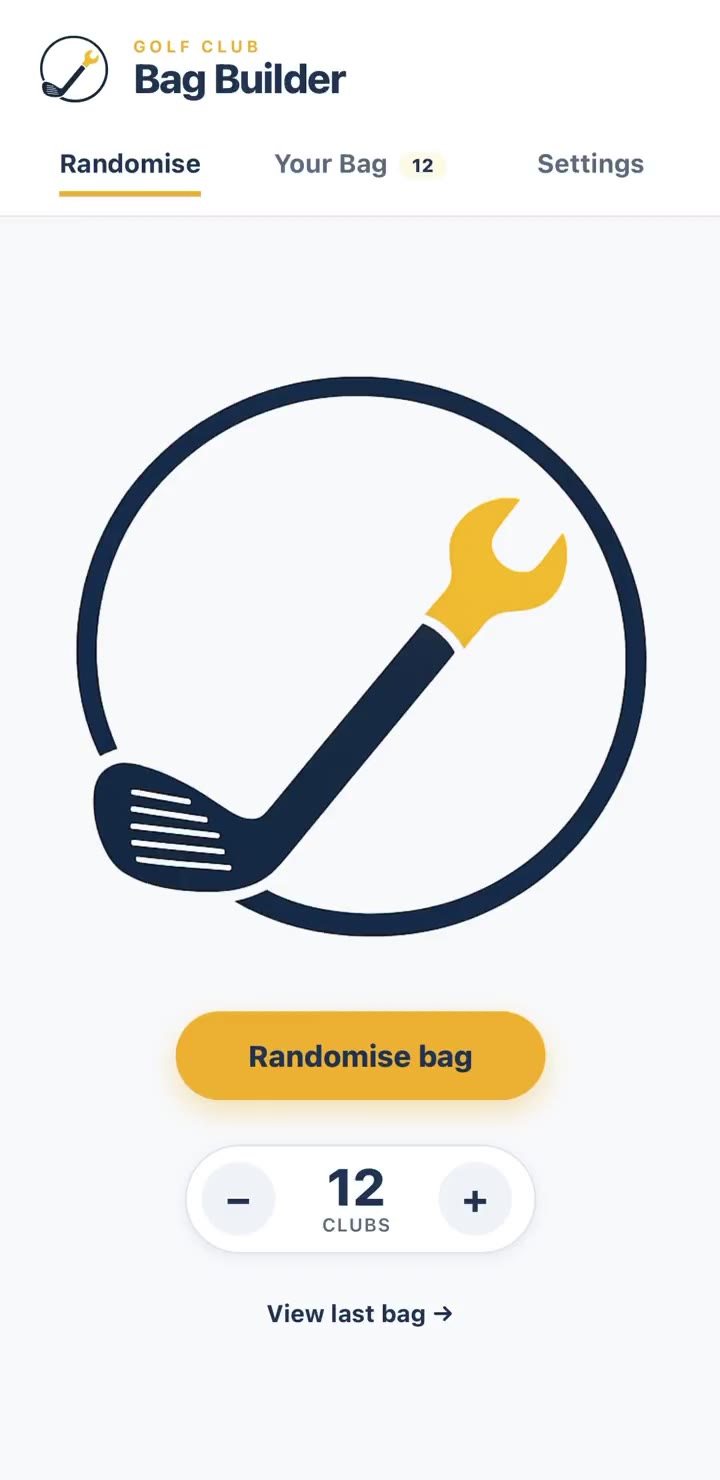 Golf Club Randomiser preview