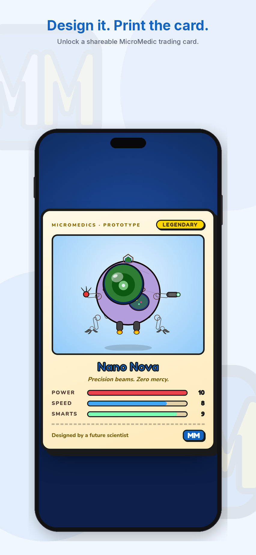 MicroMedics trading card reveal